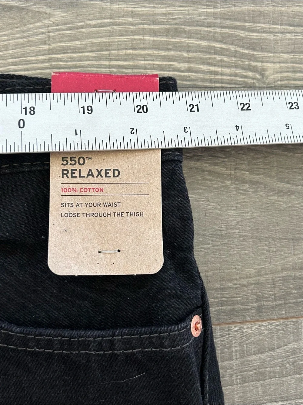 42x32 NWT Levi’s 550 Relaxed Jeans Mens Black Tapered Leg 100% Cotton 0055